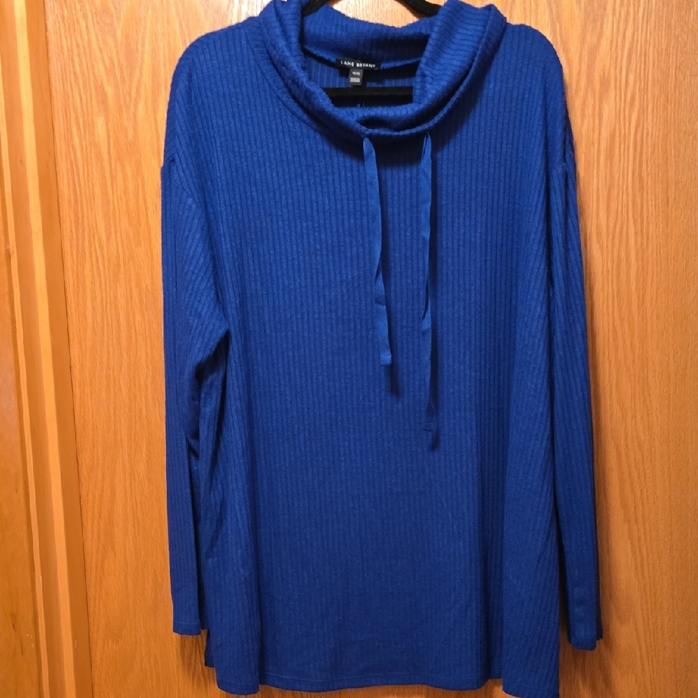 Lane Bryant Royal Blue Cowl Neck Sweater